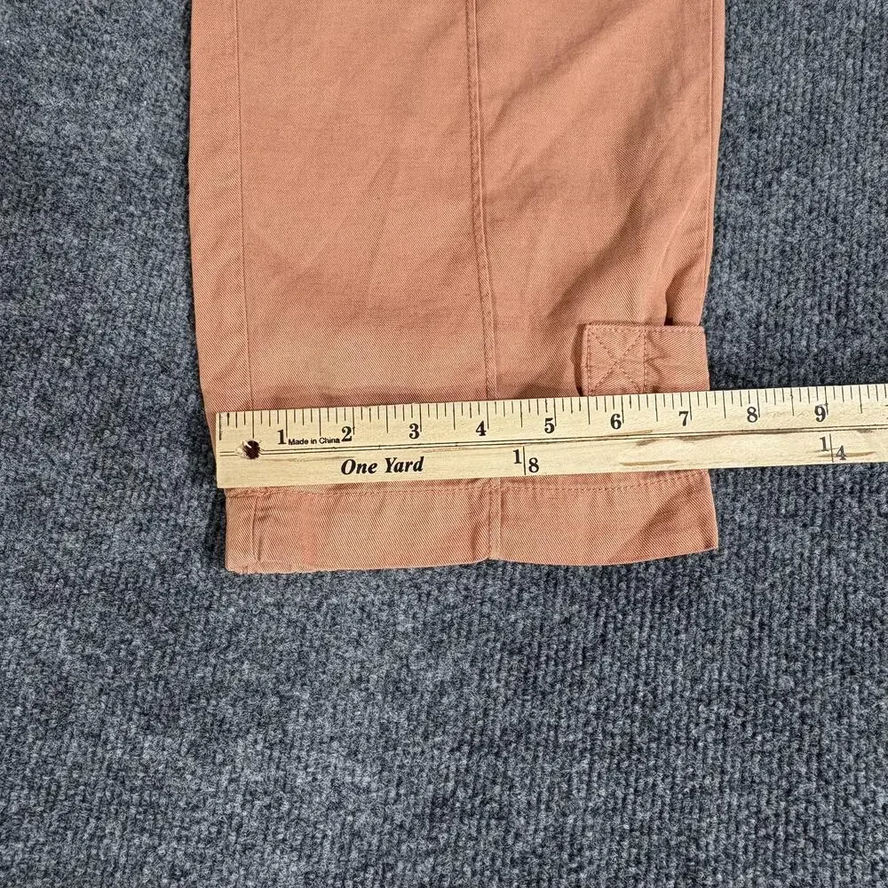 Banana Republic Pants Womens 6 Orange Cropped Utility Lyocell Linen Blend